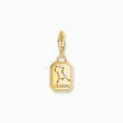 Gold-plated charm pendant zodiac sign Gemini with zirconia from the Charm Club collection in the THOMAS SABO online store